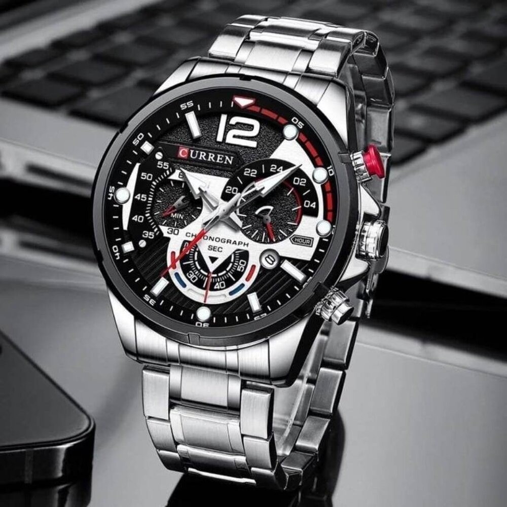 CURREN Stylish Chronograph Stainless‎ Steel Watch for Men